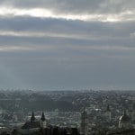 Stormy skyline of Lviv, Ukraine
