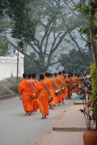 Every tourist that makes it to Luang Prabang has a picture just like this.