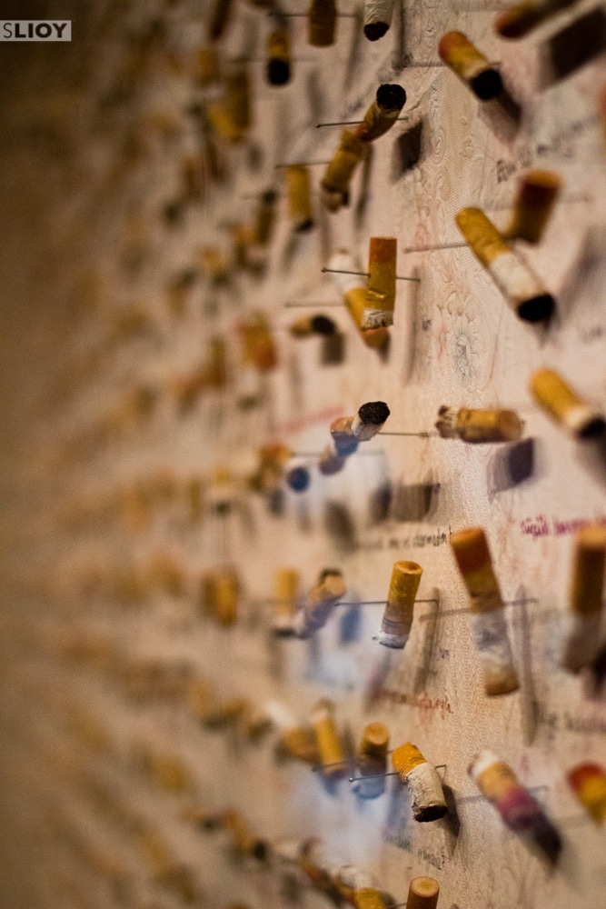 cigarette wall at the museum of innocence in istanbul