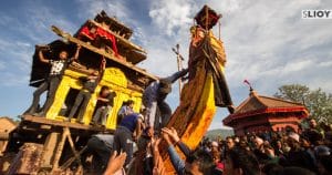 Chariot at the BIsket Jatra Festival in Nepal