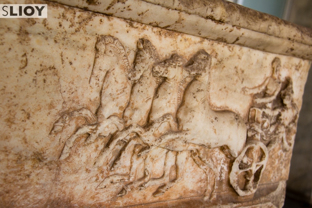 Relief Carvings at a Greek Temple in Athens